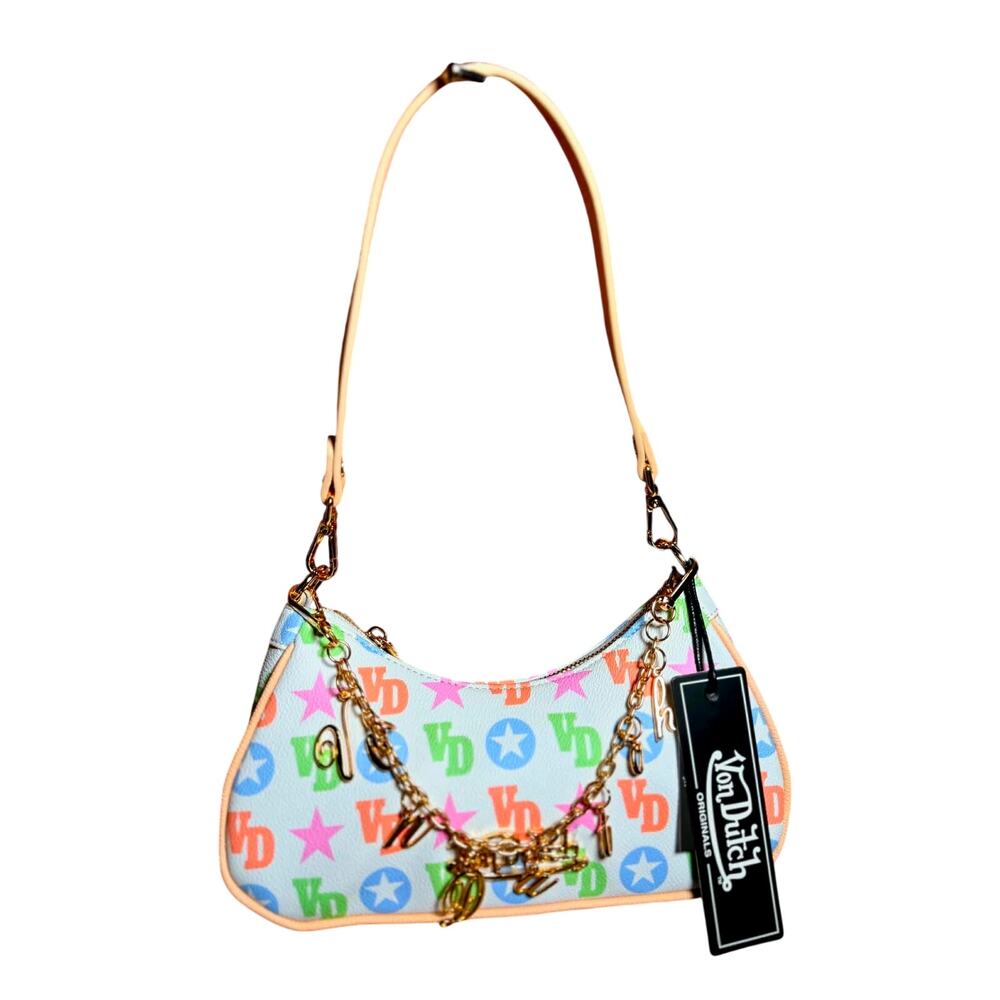 Von Dutch Multi Monogram Shoulder Bag NWT - Picture 5 of 6